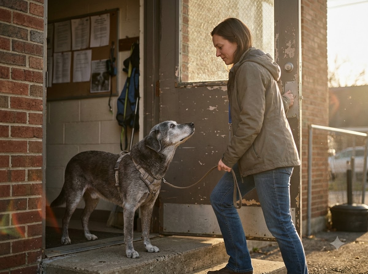 She Walked Him Every Day at the Shelter. Then She Took Him Home